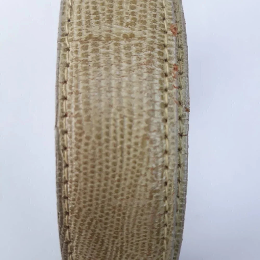 Cipriani Tan Lizard Grain Leather Belt Sz L